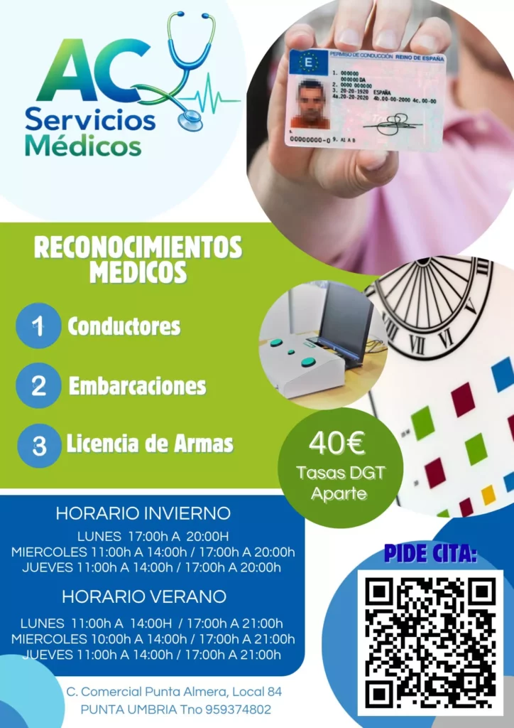 Flyer clínica medica moderno profesional azul y celeste